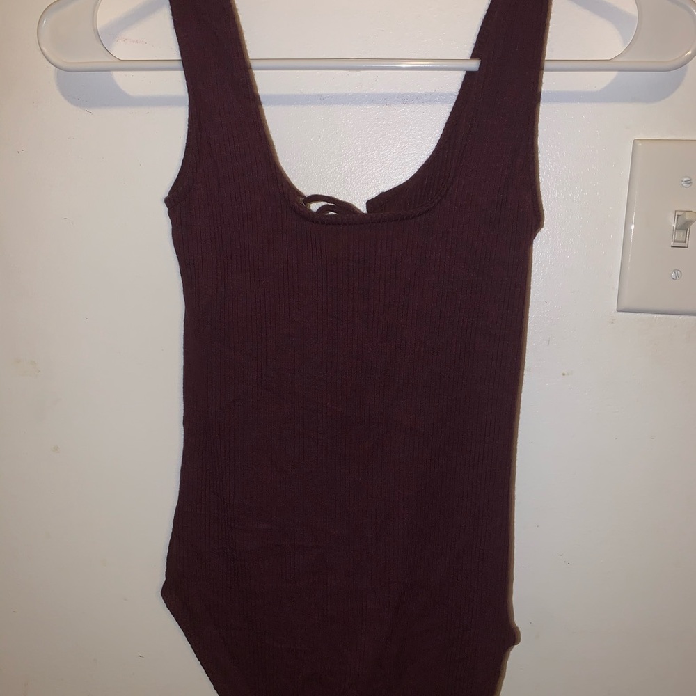 american eagle burgundy bodysuit